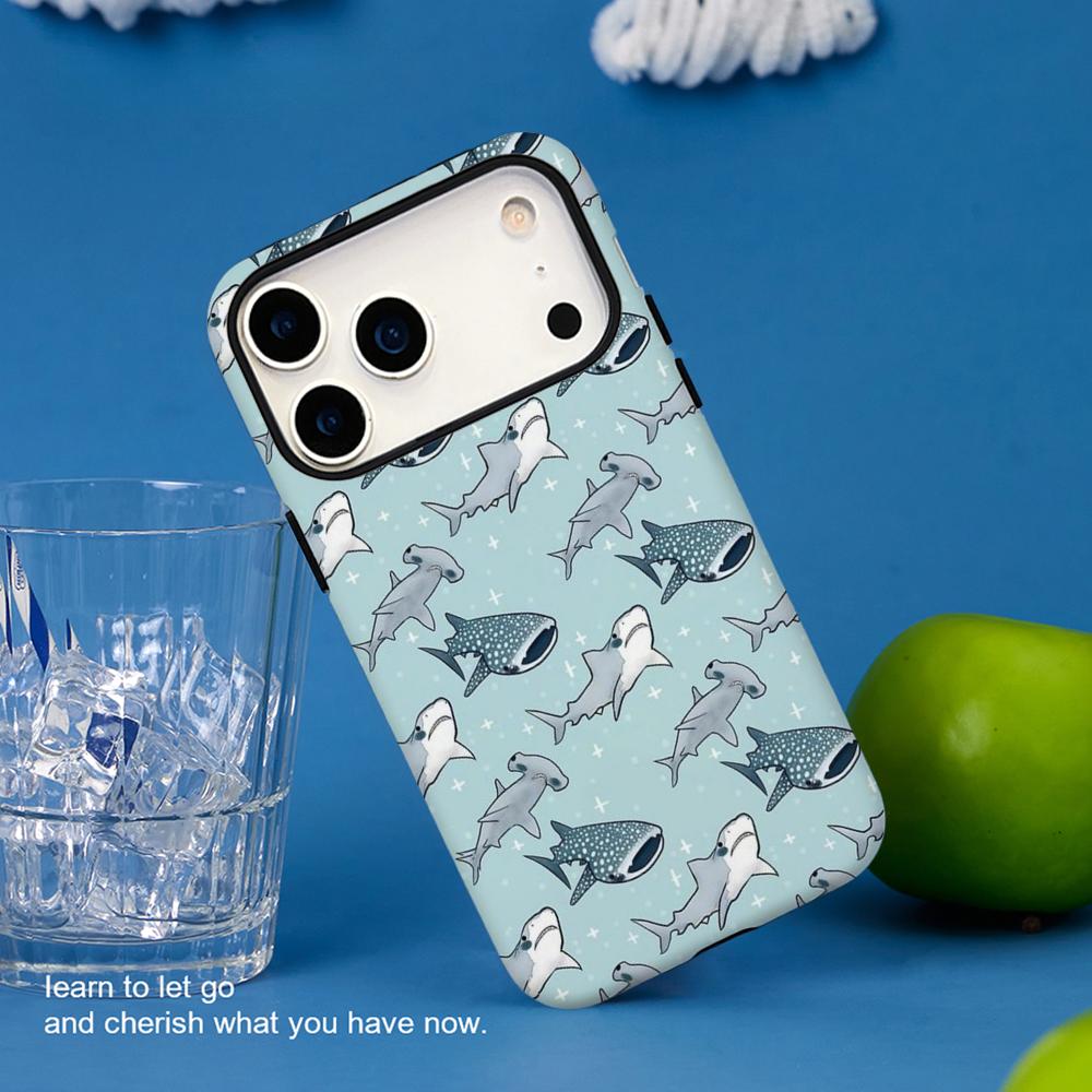 

Sharks cute sea anime fashion patten Phone Case Film shell For iPhone 17 16e 16 15 14 13 12 Pro Max Plus XS iPhone 15