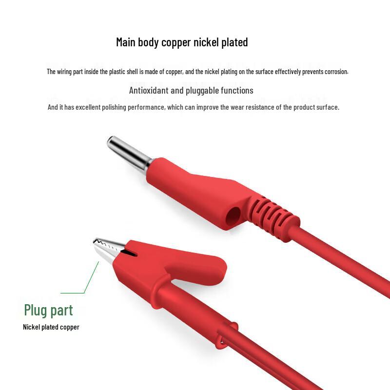 Banana Plug to Alligator Clip DC Power Test Lead