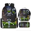 Luxury Popular Funny Novelty zoonomaly 3D Printed 3pcs/Set pupil School Bags Laptop Daypack Backpack Lunch bag Pencil Case