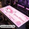 Custom Text Big Mousepad, Extended Desk Pad For Laptop Work GameMy Melody