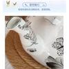 Enamel Coffee Pot Pear-Shaped Water Kettle Gold Handle 1.5L 2L 2.5L White Base With Peony