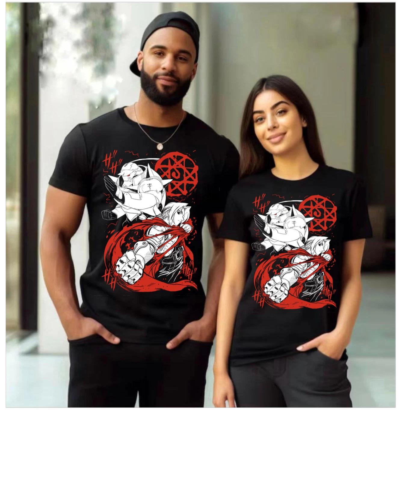 Футболка Fullmetal Alchemist Brotherhood Альфонс Элрик Черная футболка Футболка Все размеры 2XL