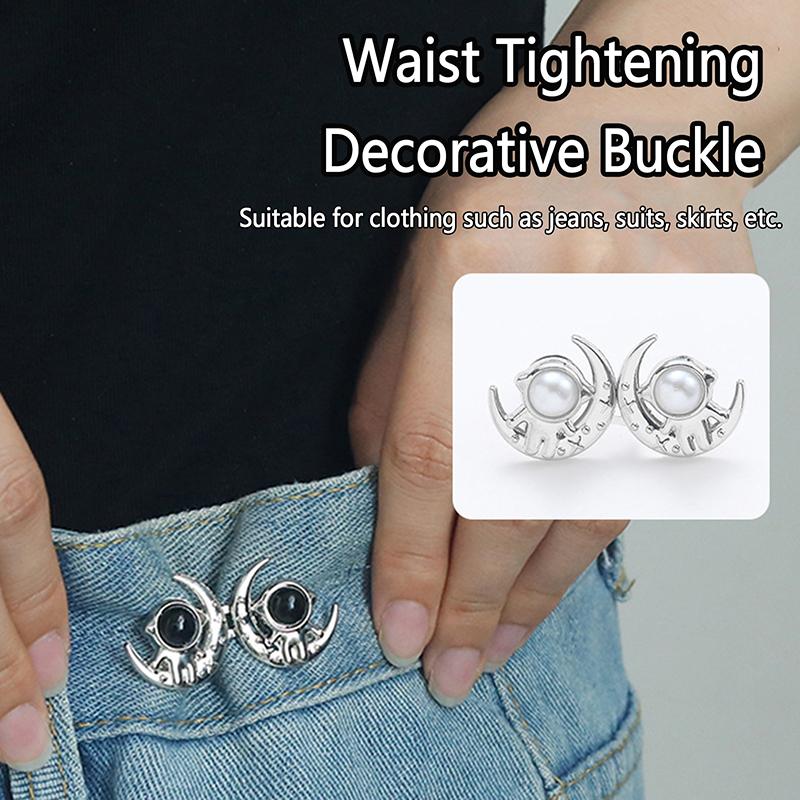 Yaratıcı Çıkarılabilir Astronot Bel Tokası Pantolon Dikiş Gerektirmez Ayarlanabilir Bel Tokası Kot Etek Bel Sıkıştırma Aletleri