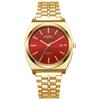 Ouki Mens Stainless Steel Watch With Quartz Movement And Calendar For Business Casual Wear