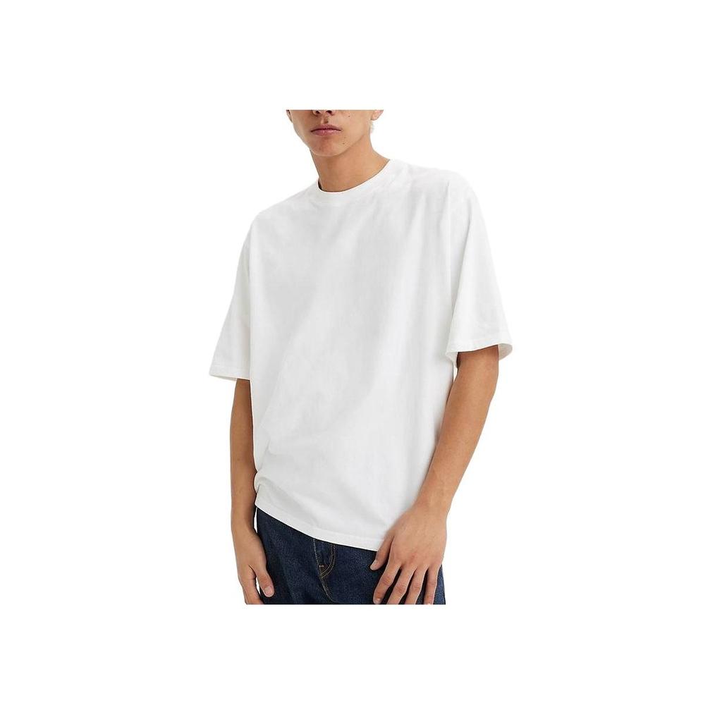 Levis Solid Color Fitted Crew Neck Short Sleeve T-Shirt Men Tops White A6770-0001