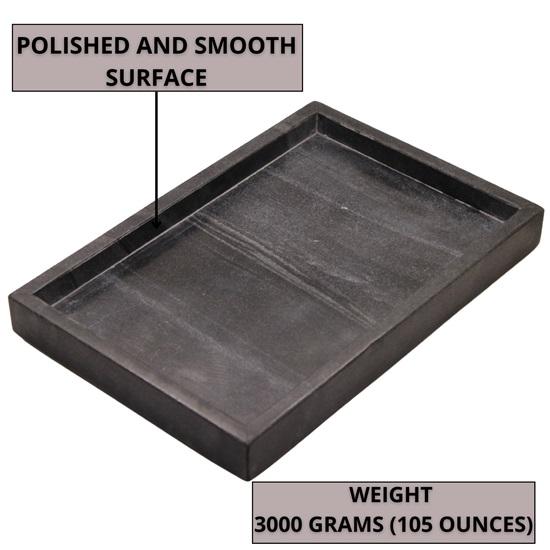 30.48 cm Marble Tray for Desktop Kitchen Vanity Bathroom, Stone Organizer Tray for Coffee Table, Plate Holder for Tissues, Candles, Soap, Towel, Plant
