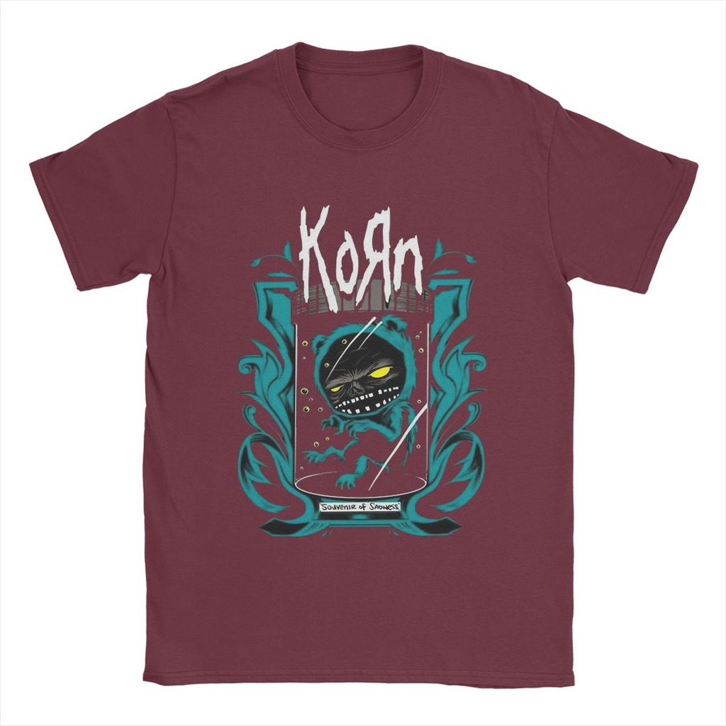 Korn Band Rock T-Shirt Herren Baumwolle Neuheit T-Shirt Rundhals T-Shirt Kurzarm Kleidung Original