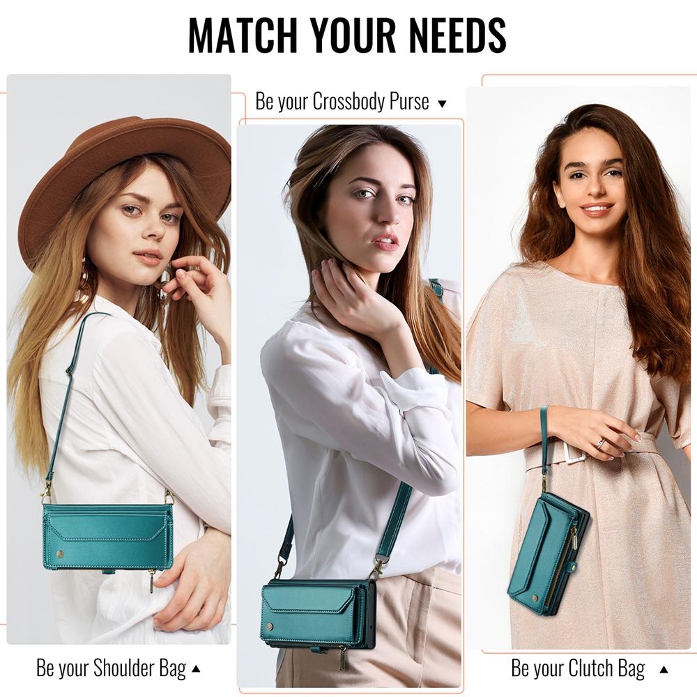 Θήκη Πορτοφόλι με Κορδόνι Crossbody και Φερμουάρ για Samsung Galaxy Z Fold 8 Ultra 7 6 5 4 3 Fold8 Fold7 Flip Θήκη Κινητού με Θέσεις για Κάρτες