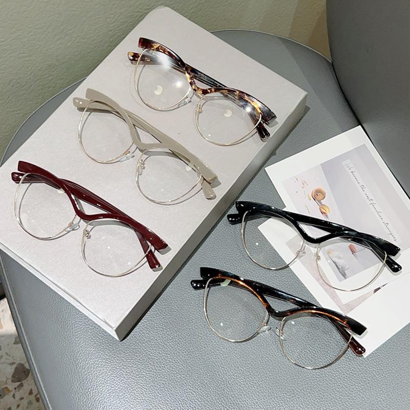 Vintage Cat Eye Glasses Women Stylish Brand Design Decor Eyewear New Trendy Fashion Blue Light Bloxking Optical Frames