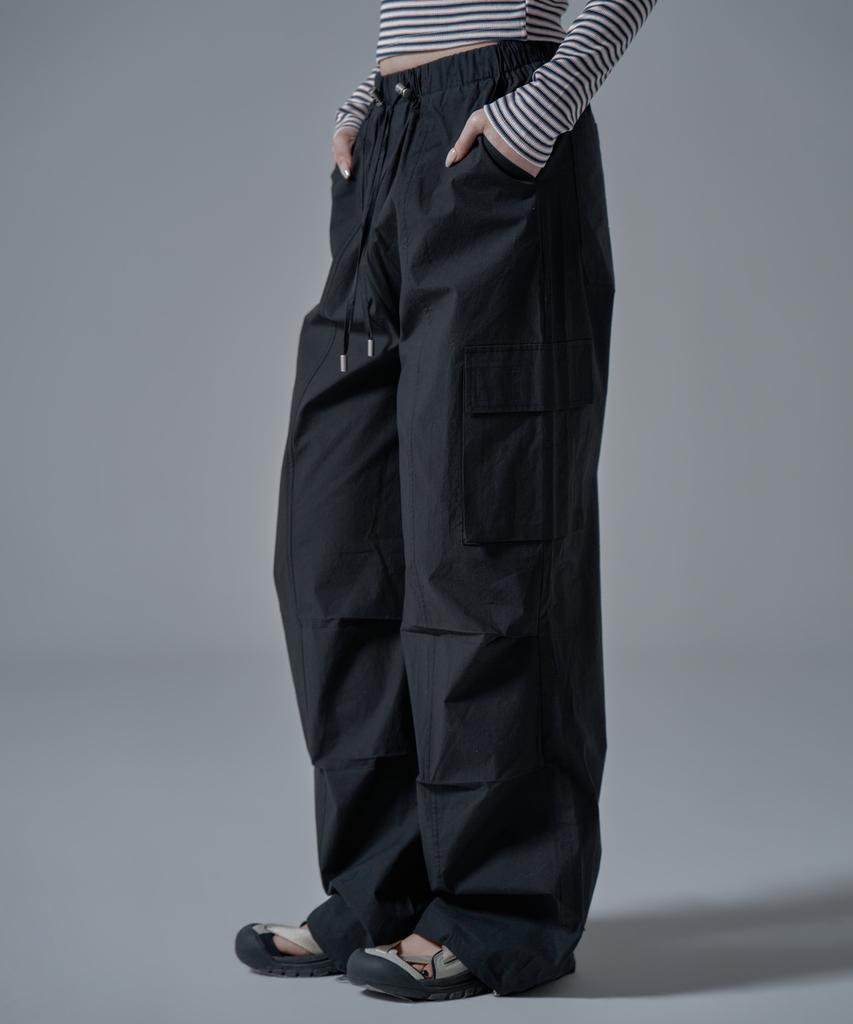 WAARFORWOMAN W1143 Cotton Banded Cargo_Black