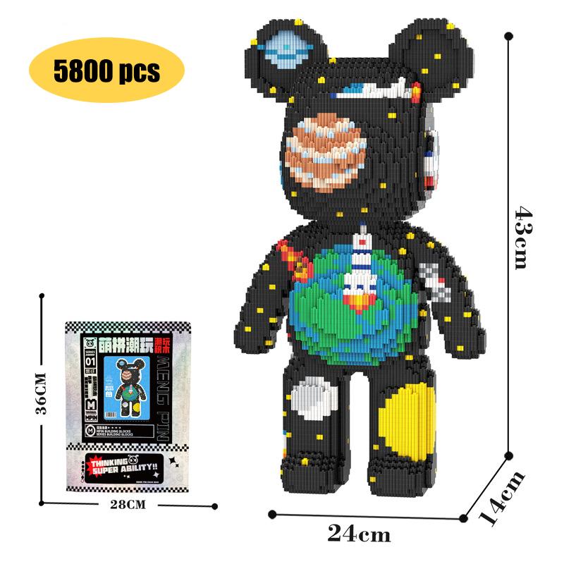 Kawaii Bear Building Blocks,assembly Toys,Ornaments, Home Decor,Creative Building Blocks,Thinking Developing Toys,Toys for Gifts
