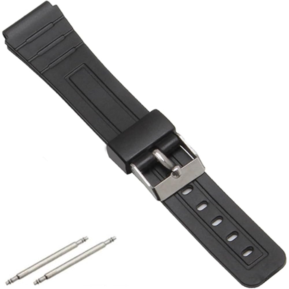 ПАБАНЗЫЗГ (Магазин) Запасной ремешок для часов Casio F-91W 18 мм Черный пластиковый ремешок из смолы для часов wi...