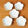 Set of 5 15cm Arita Ware Ume Musubi (Plum Rice Ball) Plates with Gold Wire, Perfect for New Year's Gifts, Gold-Trimmed ...