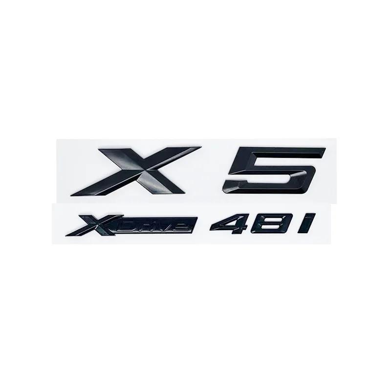 3D ABS Adhesive Black Letter Badges for Trunk Emblem Suitable for BMW X5 E53 E70 F15 G05 Models XDrive28i 30i D 35i 40i 48i 50i Zw6