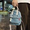 Denim Mobile Phone Bag Women'S Fashion Casual Shoulder Bag Simple Solid Color Small Square Bag College Student Messenger Bag Women