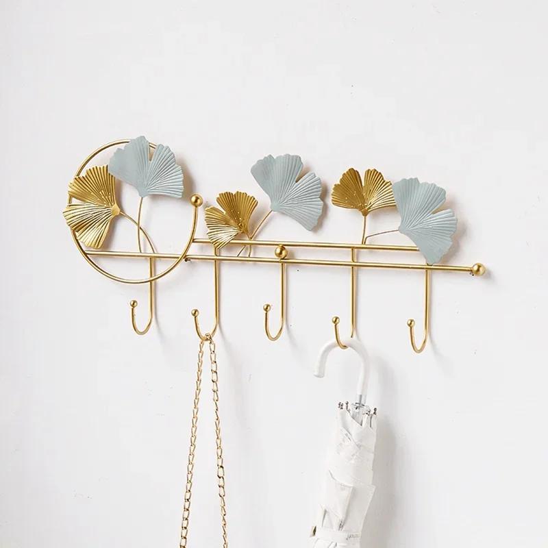 Modern Hook Up Nyckelhållare Väggkrokar för att hänga Löv Modell Badrumstillbehör Väggkrokar Dekorativ Minimalistisk Heminredning