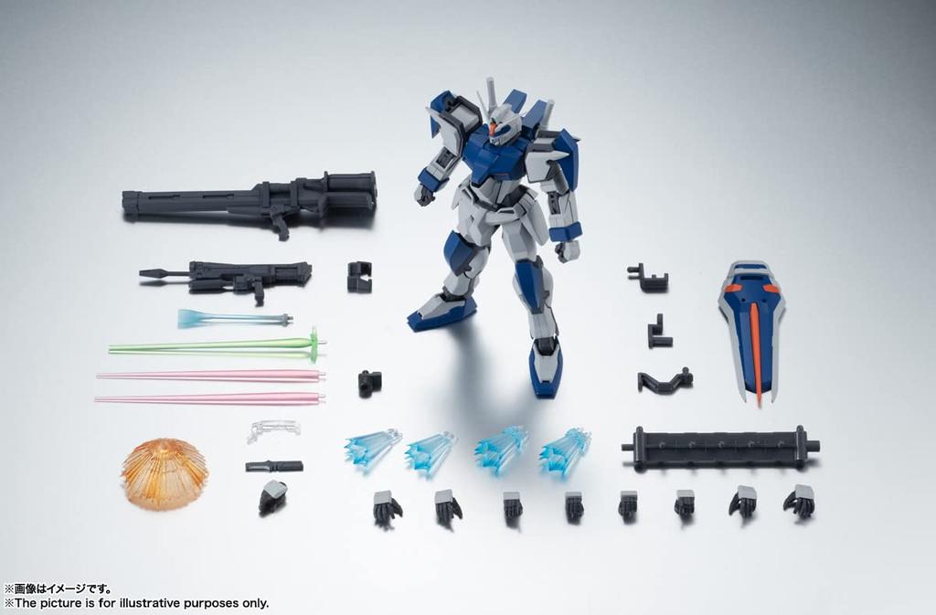 TAMASHII NATIONS ROBOT Spirits Mobile Suit Gundam SEED Duel Gundam 125mm malovaná pohyblivá figurka GAT-X102 ver. ANIME. Cca. PVC a ABS