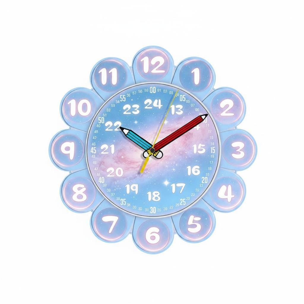 Kinderzeit Lernuhr Leicht zu lernen Bunte analoge Uhr