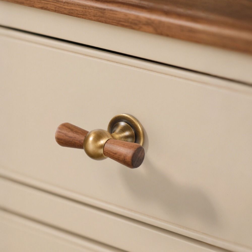 Light Luxury Push-pull Door Handle Comfortable Grip Creative Zinc Alloy Furniture Door Knob Simple French Style Cabinet Handle