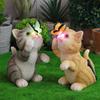 Kreatives solarbetriebenes Katzen-Garten-Nachtlicht-Ornament im amerikanischen Stil