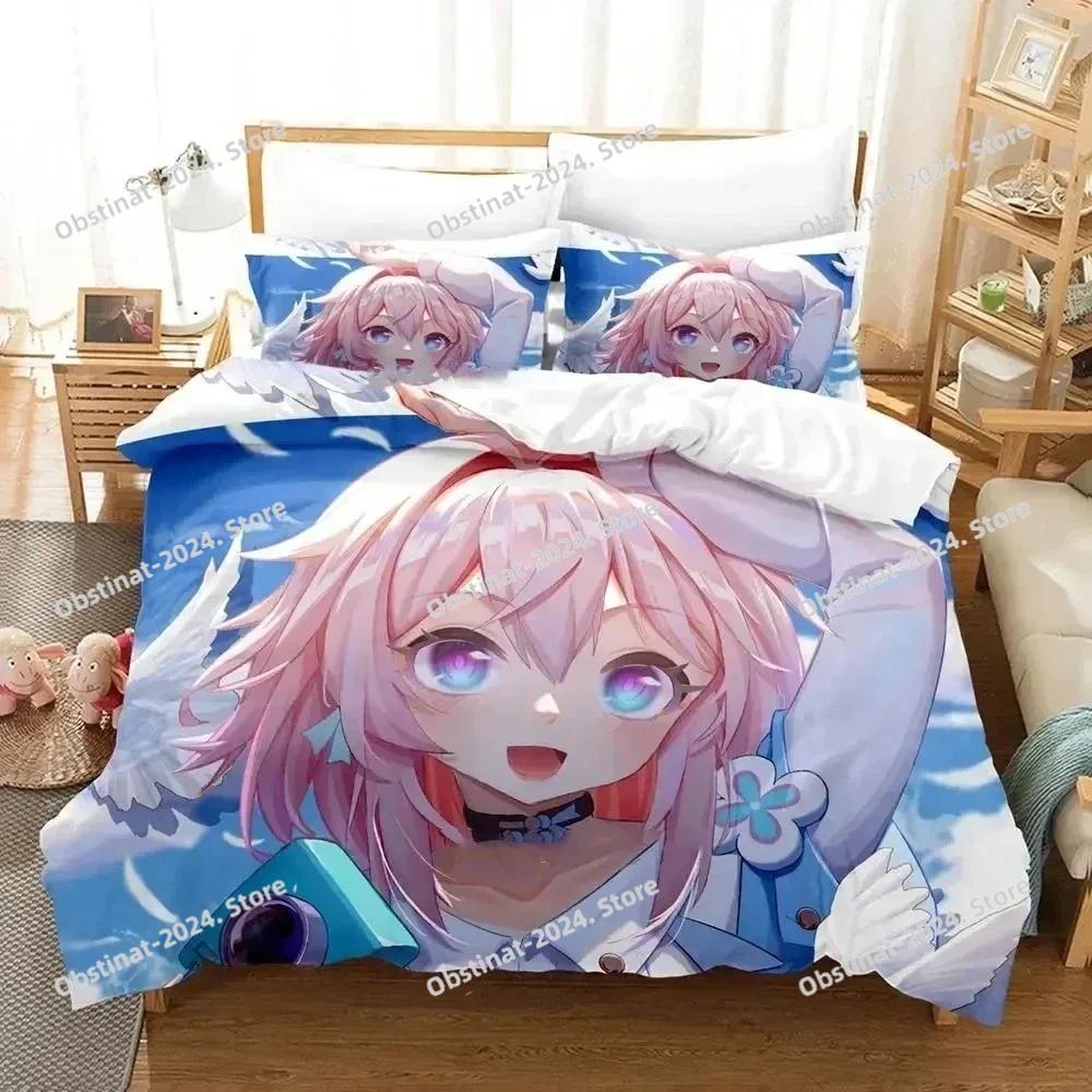 Anime Duvet Cover Pillowcase H-Honkai Star Rails Bedding Set Adult Boy Girl Bedroom Decoration Single Double Large Size Gift