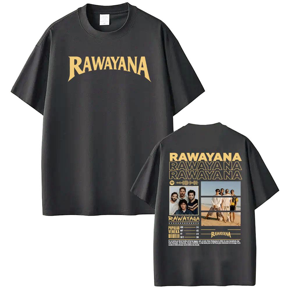 Band Rawayana Quin Trae Las Cornetas Graphic Tshirt Unisex Women Retro Hip Hop T Shirts Casual Summer Crewneck Cotton Tee Shirt