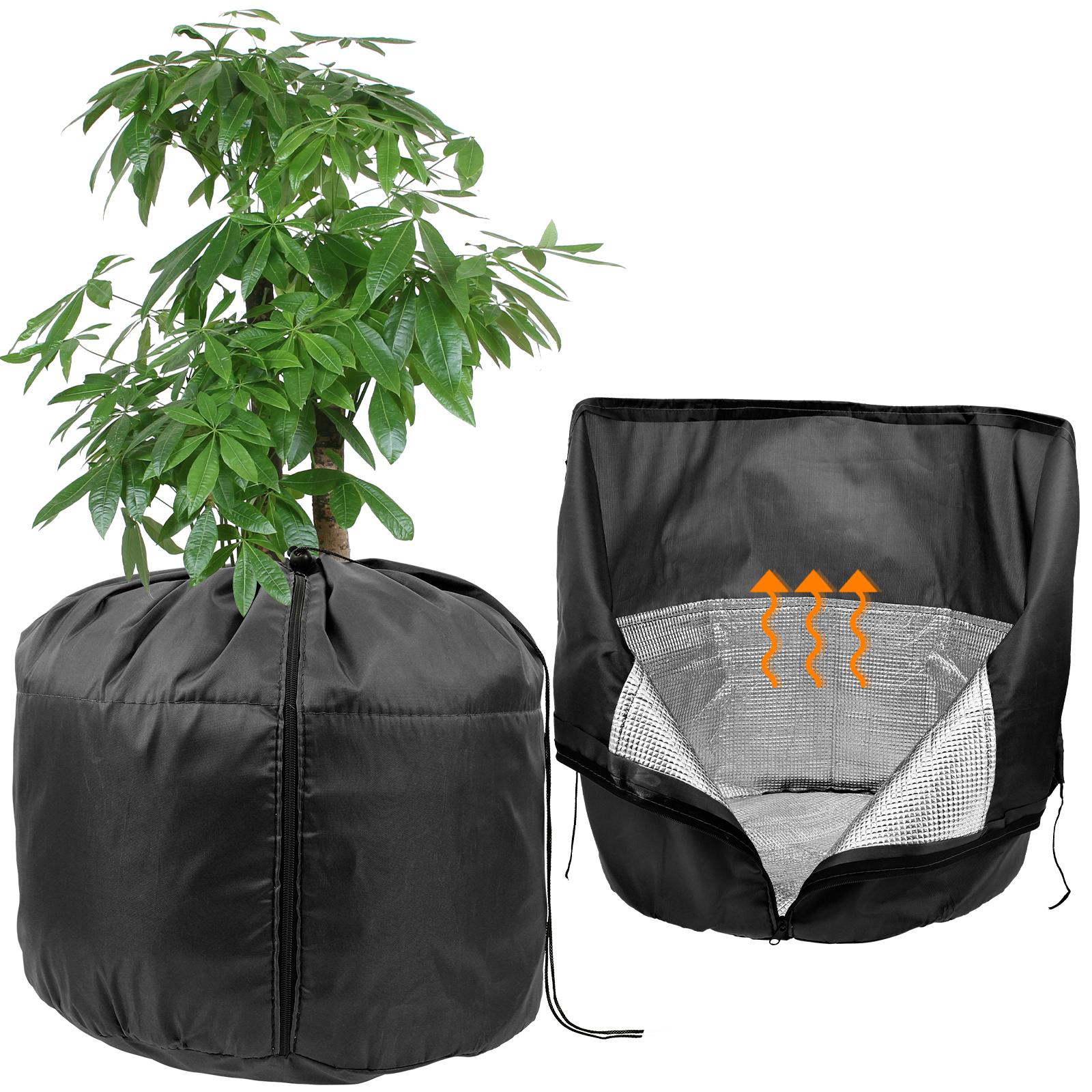 

2Pcs Winter Plant Cover Frost Protection Bags Outdoor Garden Shrub Trees Potted Plant Heavy Duty Anti Freeze Warm Cover 45x50cm