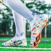 35-45 Men's Large Size Football Shoes Graffiti Kids High Top Long Nails Indoor Outdoor Anti-slip Football Boots