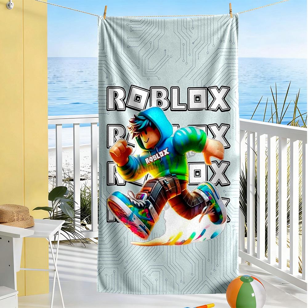 Roblox Strandtuch Weich Langlebig Schnelltrocknend Bequem Leicht Perfekt für Reisen Yoga Camping und Schwimmen