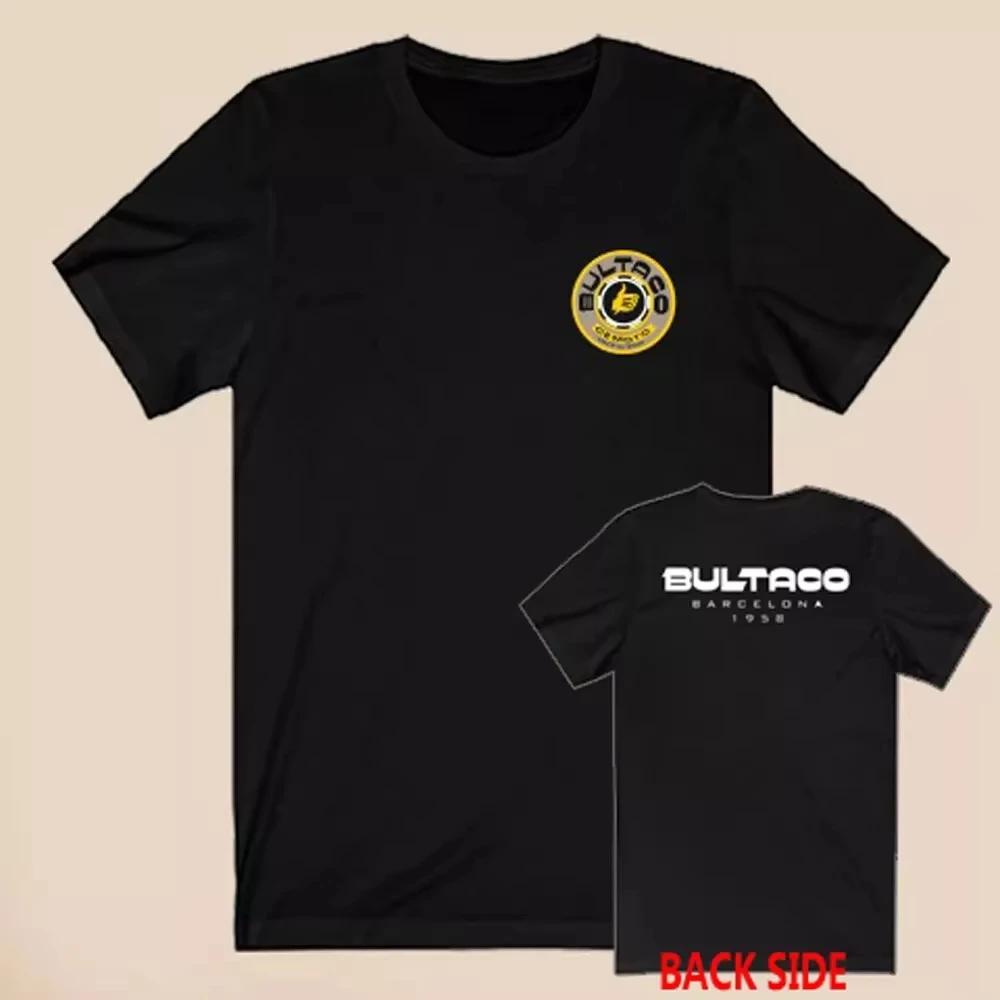 2025 Streetwear Classic Men Women Summer High T Shirt Bultaco Cemoto Motorcycle Print Tee Unisex Fashion Crew Neck T-shirt