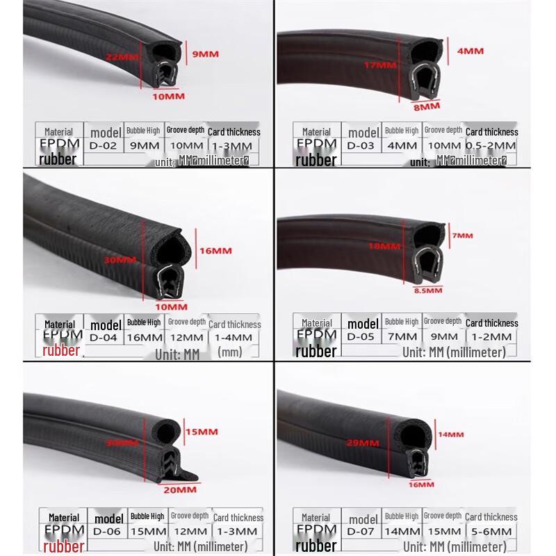 U-Channel Silicone Rubber Edge Trim Seal