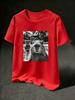 Unisexs Vintage Black White Capybara Pool Selfie Print Tshirt Unisex Funny Meme Animal Graphic Streetwear Short Sleeve Tops