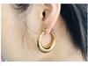 18K Gold Crescent Hoop Stainless Steel Ear Cuffs