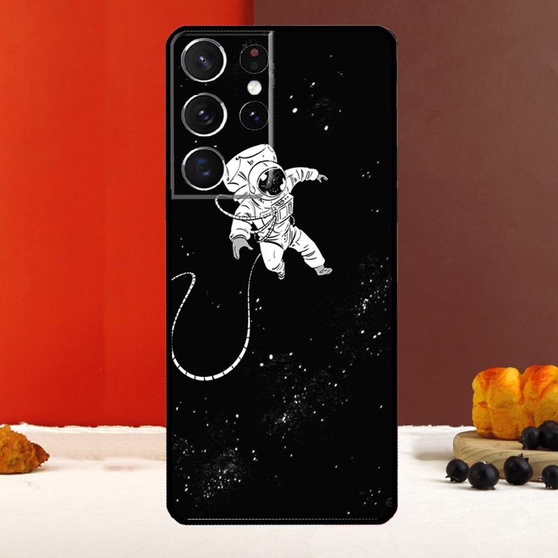 Space Astronaut illustration Cover For Samsung Galaxy S24 S25 Ultra S22 S23 Plus S20 S21 FE S9 S10 S25 FE Phone Case