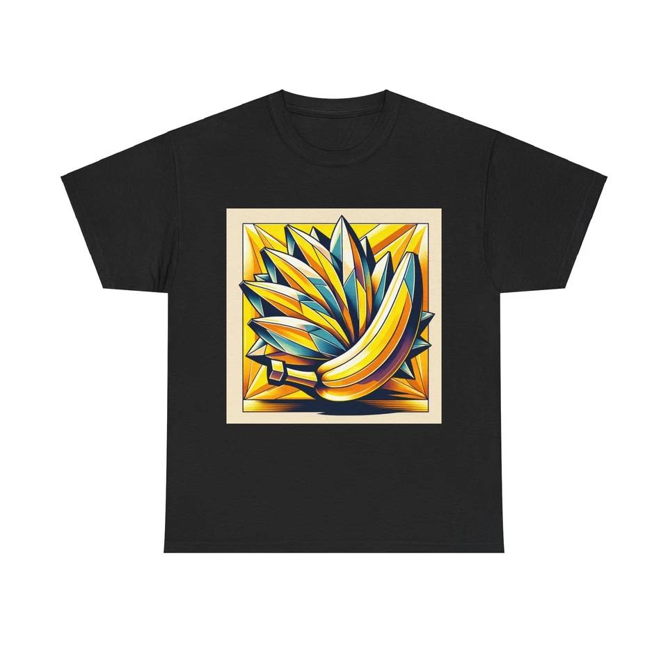 Unisex Adult T Shirt Cubist Banana Art Geometric Colors Abstract XL