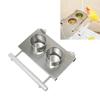 Stainless Steel Parrot Feeders With Double Cup Standing Perch Platform For Cage Bird Rabbits Ferrets Watering Feeding Use