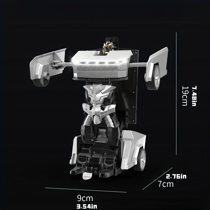 2.4GHz Car Drift Racing Car with One-Click Transforming Robot LED Headlights 360° Spin Remote Off-Road Toy Vehicle Suitable for Boys Girls