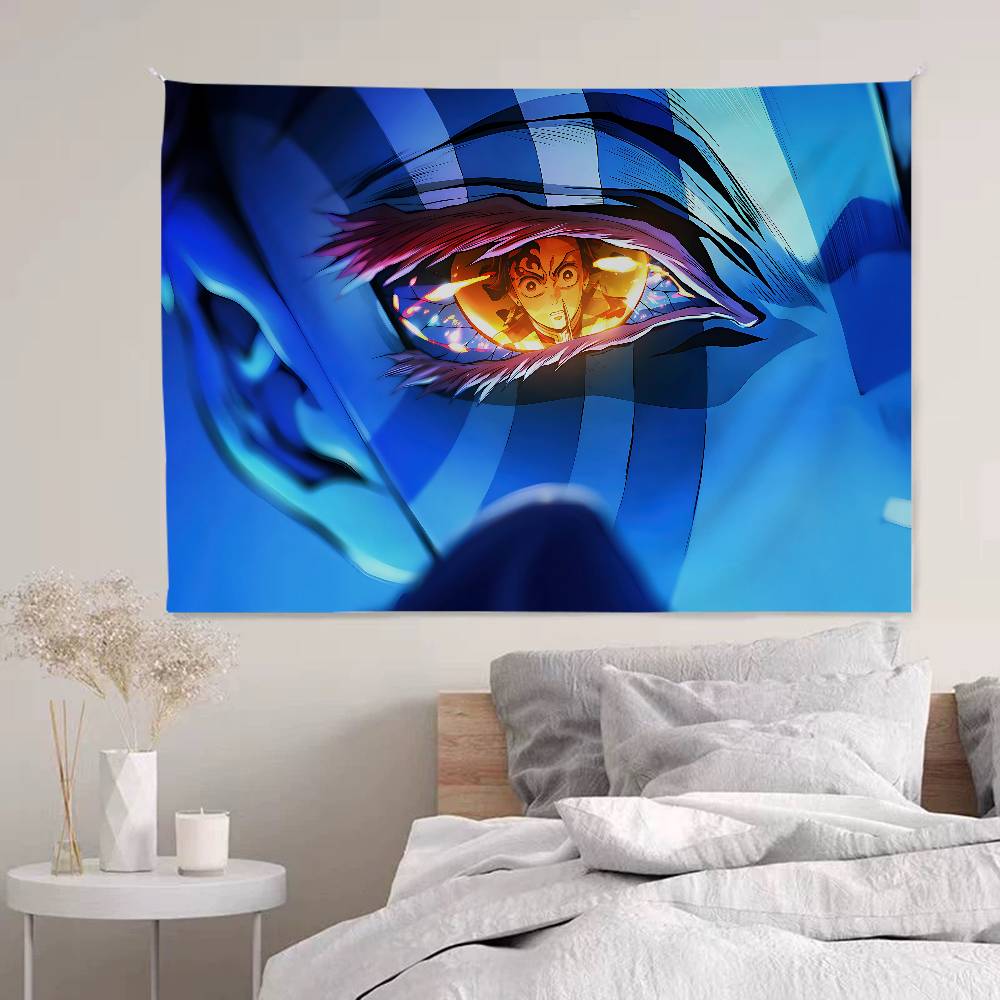 Anime Demon Slayer Kochou Shinobu Cartoon Tapestry Wall Hanging Decoration Household Home Decor