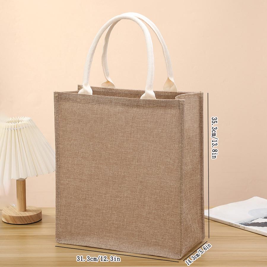 Handbag Waterproof Lunch Box Bag for Both Men and Women, Jute Tote Bag In Multiple Specifications with Large Capacity