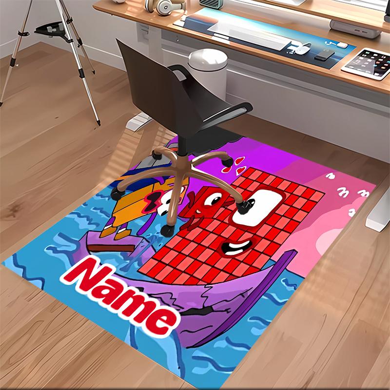 Tappeto Personalizzato con Stampa Numberblocks - Morbido, Lavabile, Antiscivolo, per Interni, Soggiorno, Casa e Ufficio, Tappeto Decorativo