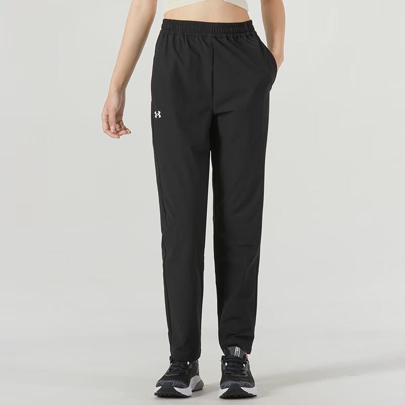 Under Armour Solid Color Breathable Sports Casual Pants Women bottoms Black 23600702-001