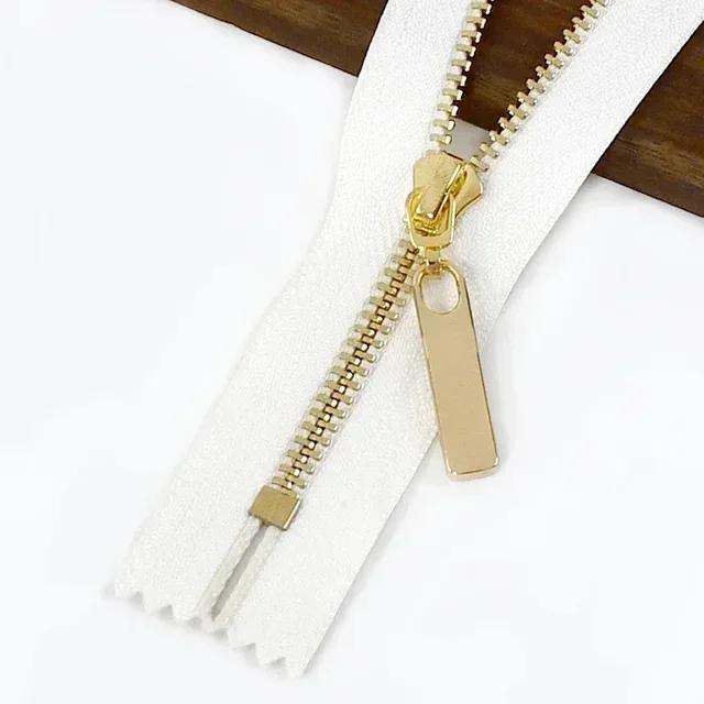 3Pc Meetee 15-70cm 3# Metal Zippers Auto Lock Zip for Clothes Purse Pocket Zipper Closures Repair Kit DIY Bag Sewing Accessories