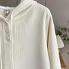 Large Size Women's Spring Hooded Sweatshirt - Slimming Irregular Loose Fit