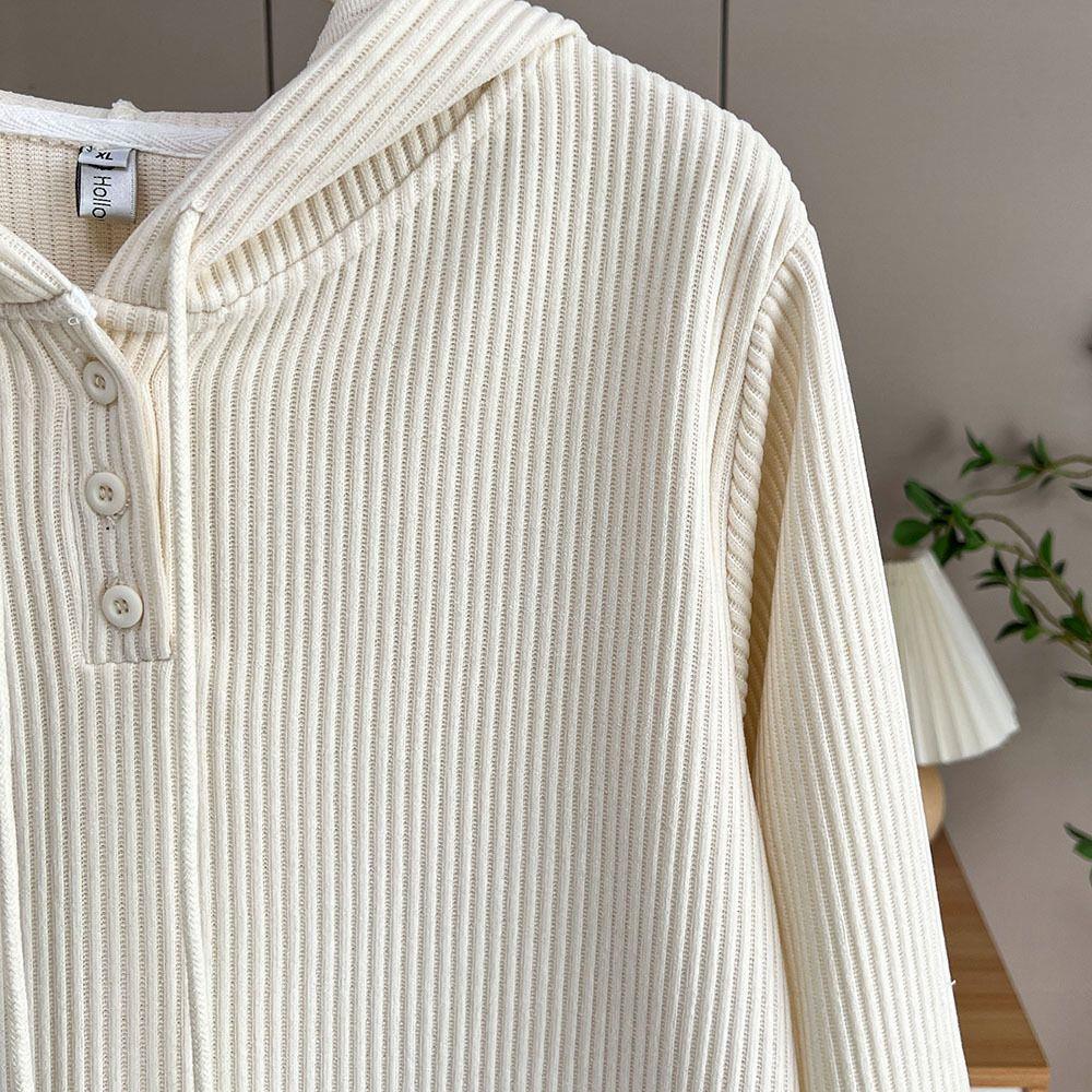 Large Size Women's Spring Hooded Sweatshirt - Slimming Irregular Loose Fit