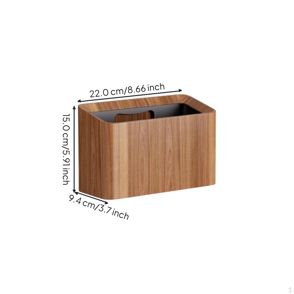 Trash Can, Nordic Design Waste Bin Large Capacity, Bathroom, Bedroom, Living Room Walnut