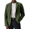 Men's Solid Color Woolen Coat Men's Pockets Button Casual Jacket
