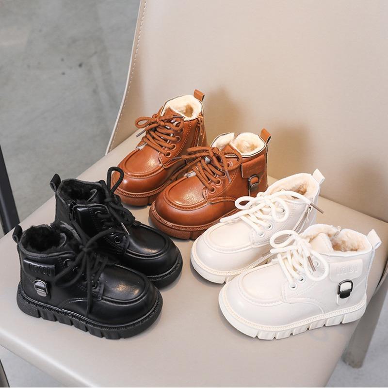 Elegant Kids Boots for Girls | Children's Martin Snow Boots, Fleece-Lined Warm Winter Boots for Toddlers Casual Kids Shoes