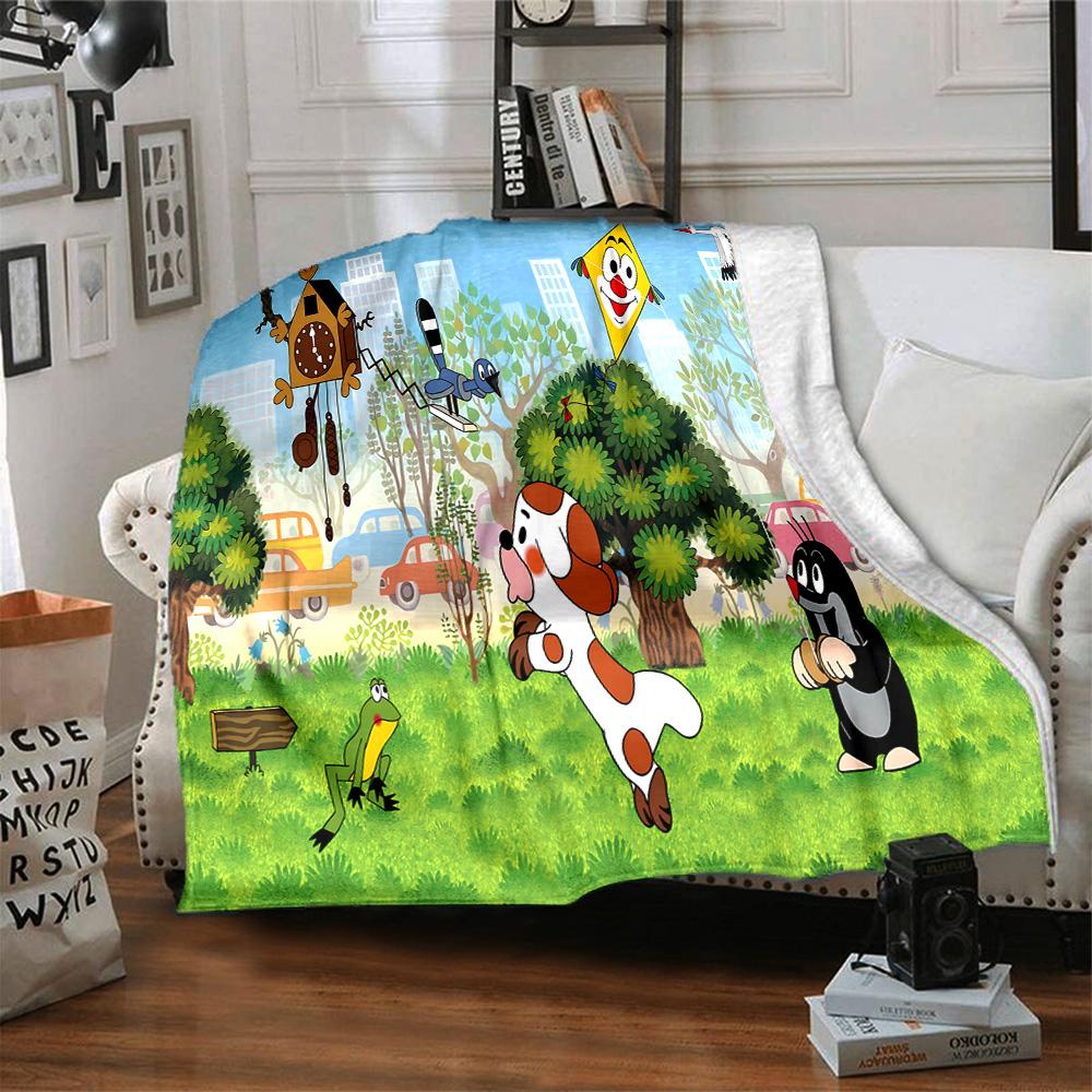 1pc Springtime Adventures Nature Flannel Blanket,Ultra Soft Warm Plush Throw for Home Bedroom Bed Sofa Cover Camping Picnic Gift Y7247