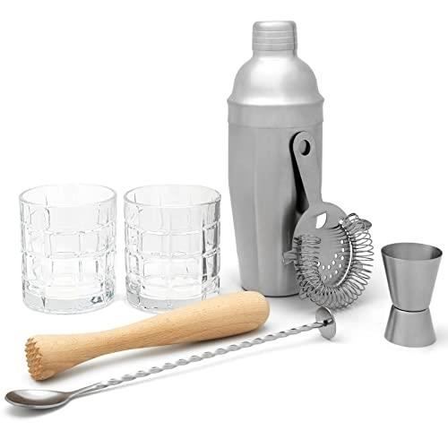 Kit Bar - LEOPOLD VIENNA - LV233024 - 7 Pièces - 700ml - Acier Inoxydable