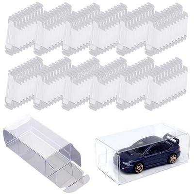 NOELAMOUR 120-teilige durchsichtige Aufbewahrungsbox für Miniaturautos, perfekt für Sammlerstücke und zur Präsentation (30 x 40 x 82mm)